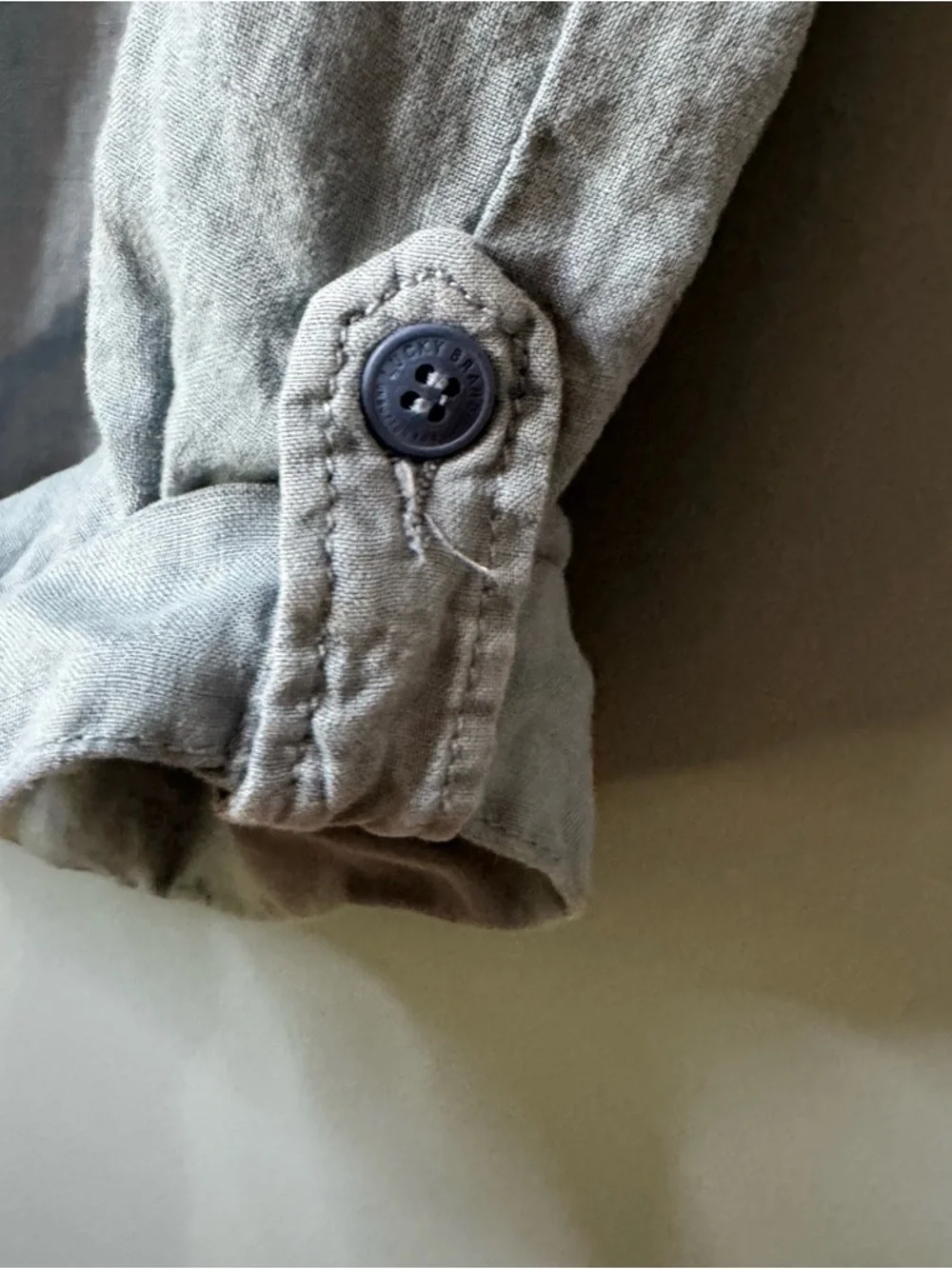 Lucky Brand 100% Linen Roll Up Utility Shorts in Blue  Sz 8 / 29 - Picture 6 of 14